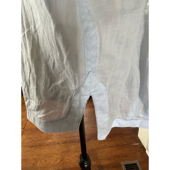 Koch Fern Top | sz SMALL | Light Blue | Cotton Linen Blend - Picture 7 of 16